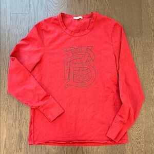Burberry vintage red long sleeve large